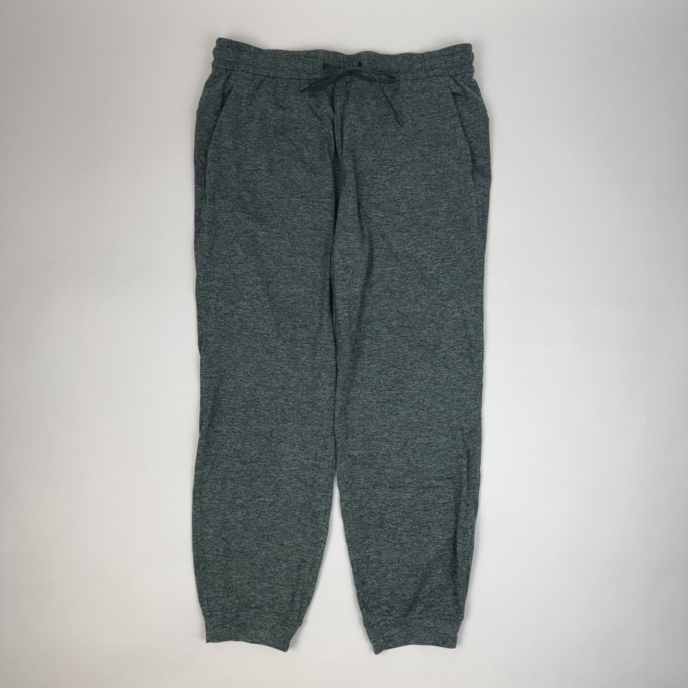Womens Lululemon Soft Jersey Classic-Fit Mid-Rise Green Heather Jogger Size 8